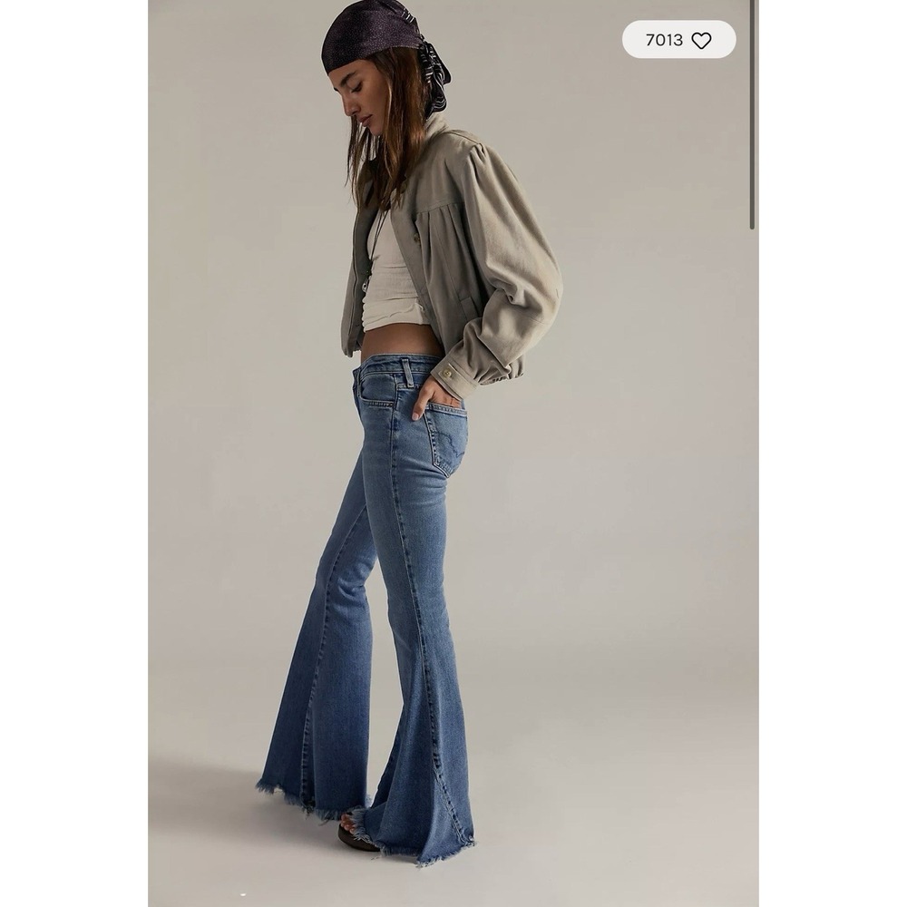 We The Free Emre Low Rise Flare Jeans Poppy Blue NWT Women's Size 29 Y2K 70s